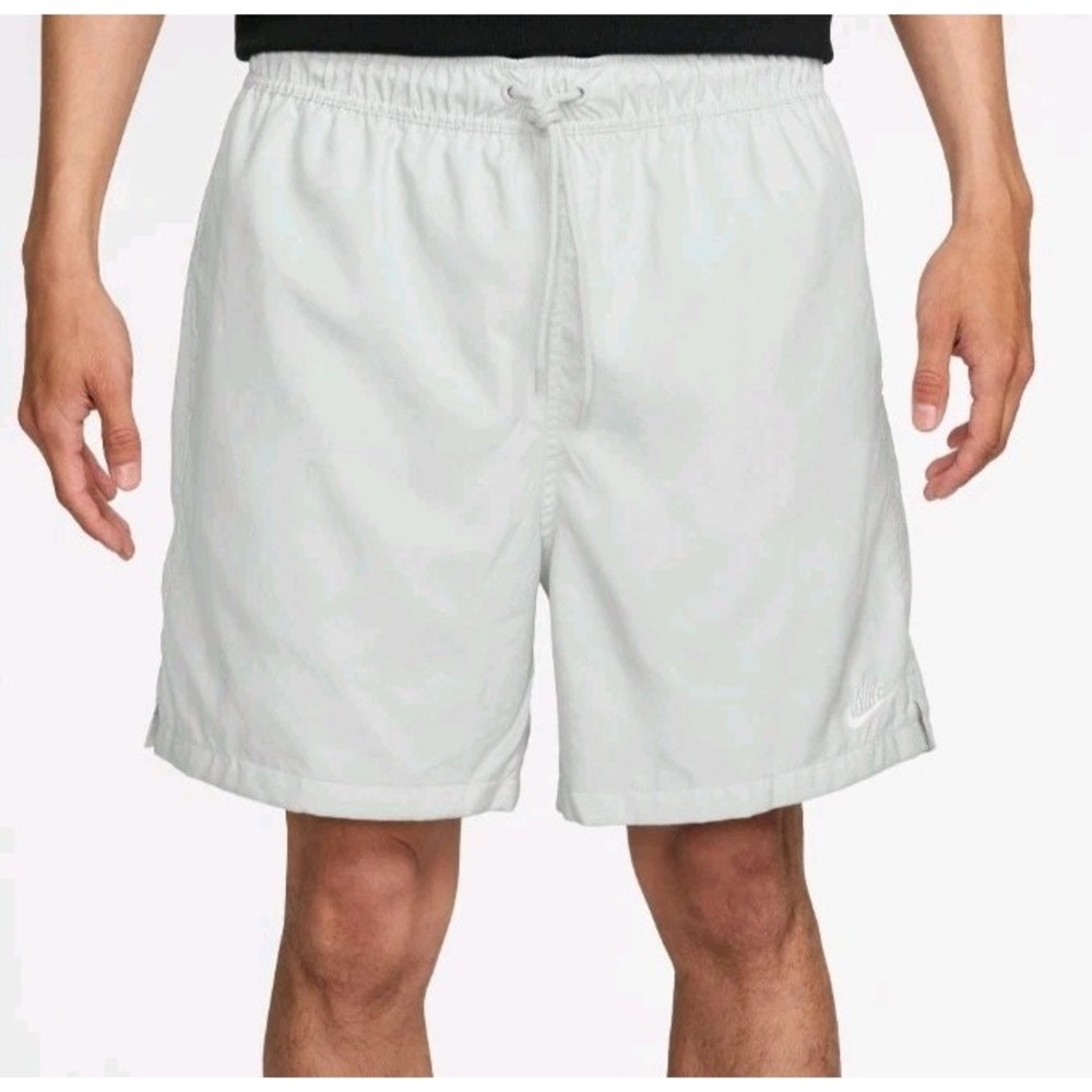 Nike Club Flow Photon Dust White Mens Woven Mesh Athletic Shorts Size Medium